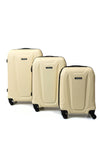 Overflow 3 Piece Hard Shell Luggage Set, Cream
