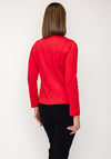 Sunday Melania Jersey Chevron Knit Jacket, Red