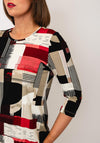 Sunday Abstract Geometric Print Top, Red Multi