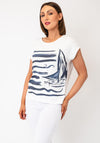 Sunday Sea Print Graphic T-Shirt, White