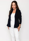 Sunday Ribbed Knitted Open Front Cardigan, Navy
