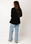 Sunday Ribbed Long Sleeve Cardigan, Black
