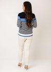 Sunday Round Neck Stripe Jumper, Navy