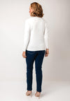 Sunday by Godske Ribbed High Neck Jumper, White