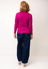 Sunday by Godske Ribbed High Neck Jumper, Fuchsia Pink