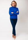 Sunday by Godske Ribbed High Neck Jumper, Blue