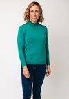 Sunday by Godske Ribbed High Neck Jumper, Teal