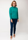 Sunday by Godske Ribbed High Neck Jumper, Teal