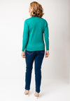 Sunday by Godske Ribbed High Neck Jumper, Teal