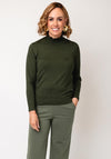 Sunday by Godske Ribbed High Neck Jumper, Green