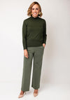 Sunday by Godske Ribbed High Neck Jumper, Green