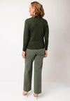 Sunday by Godske Ribbed High Neck Jumper, Green