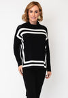 Sunday High Neckline with Box Print Jumper, Black