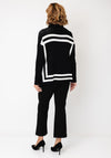 Sunday High Neckline with Box Print Jumper, Black