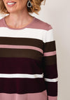 Sunday Striped Fine Knit Sweater, Pink Multi