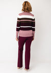 Sunday Striped Fine Knit Sweater, Pink Multi