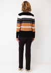 Sunday Striped Fine Knit Sweater, Black Multi