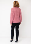 Sunday Textured High Neckline Jumper, Pink