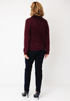 Sunday Textured High Neckline Jumper, Wine