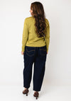 Sunday Ribbed Basic Round Neck with Tie Detail Top, Green