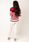 Sunday Round Neck Stripe Jumper, Red