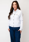 Sunday Denim-Look Button-Down Jacket, White