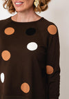 Sunday Spot Print Fine Knit Sweater, Green