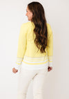 Sunday Round Neckline Striped Pullover, Yellow