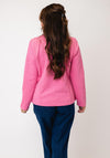Sunday Waffle Texture Zip Up Jacket, Pink
