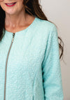 Sunday Waffle Texture Zip Up Jacket, Blue