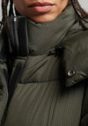 Superdry Womens Ripstop Longline Puffer Jacket, Green