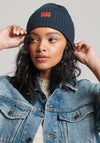 Superdry Workwear Knitted Beanie Hat, Eclipse Navy