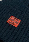 Superdry Workwear Knitted Beanie Hat, Eclipse Navy