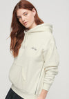Superdry Womens Drop Needle Velour Boxy Hoodie, White