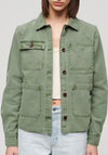Superdry Womens 4 Pocket Chore Jacket, Jade Green
