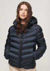 Superdry Womens  Fuji Hooded Padded Jacket, Eclipse Navy