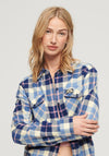 Superdry Womens Lumberjack Check Flannel Shirt, Blue