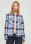 Superdry Womens Lumberjack Check Flannel Shirt, Blue