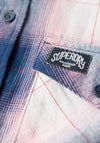 Superdry Womens Lumberjack Check Flannel Shirt, Pink