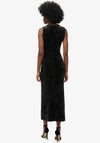 Superdry Velvet High Neck Maxi Dress, Black