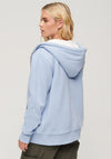 Superdry Womens Essential Borg Lined Hoodie Jacket, Rich Blue