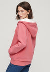 Superdry Womens Essential Borg Lined Hoodie Jacket, Camping Pink