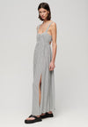 Superdry Womens Tie Back Maxi Dress, Mono Cross Geo