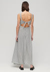 Superdry Womens Tie Back Maxi Dress, Mono Cross Geo