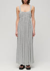 Superdry Womens Tie Back Maxi Dress, Mono Cross Geo