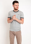 Superdry Essential Logo Ringer T-Shirt, Grey Marl