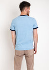 Superdry Essential Logo Ringer T-Shirt, Halifax Blue Grit