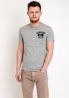 Superdry Embroidered Superstate Athletic Logo T-Shirt, Grey Marl