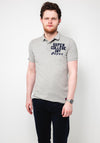 Superdry Vintage Athletic Polo Shirt, Grey Marl