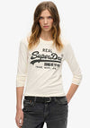 Superdry Womens Vintage Logo Top, Cream